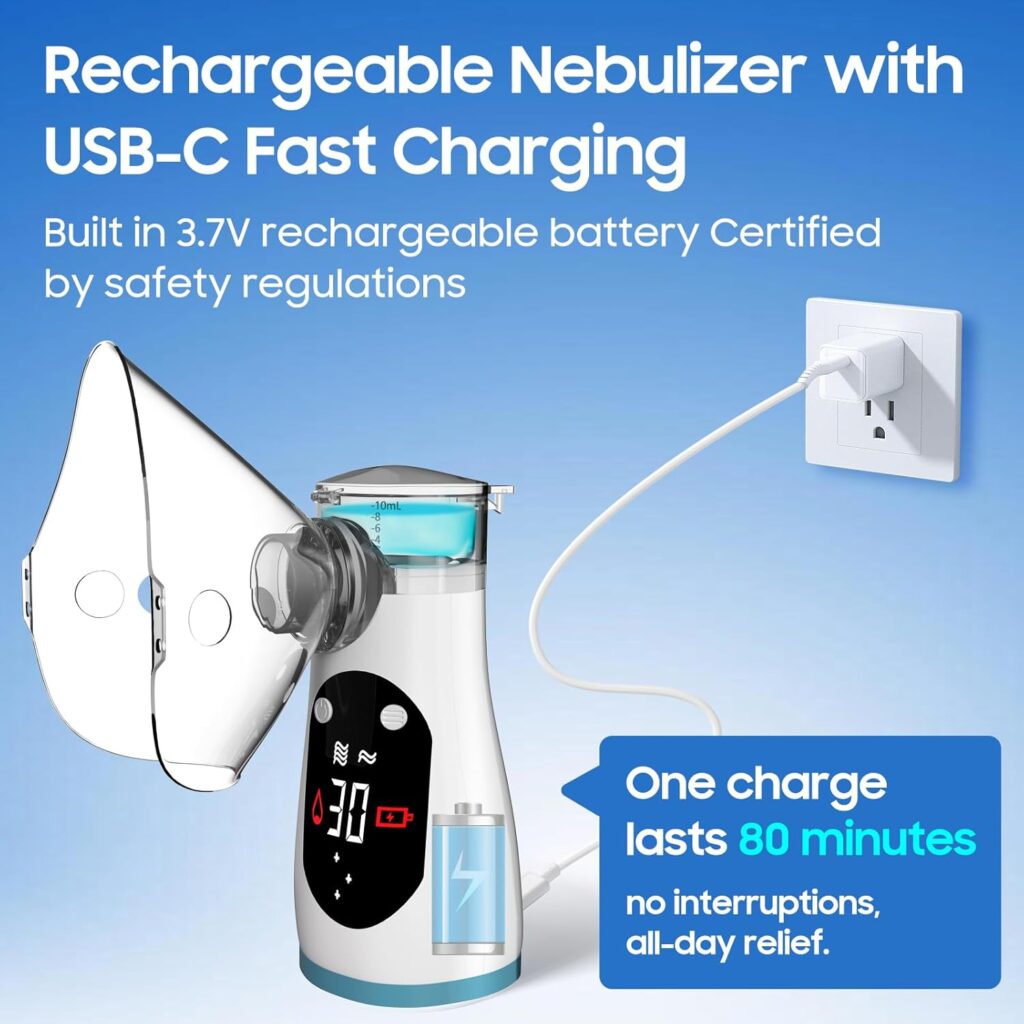 Smart Rechargeable Portable Nebulizer with LCD Screen review
