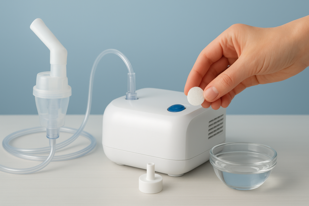 how to clean a nebulizer filter