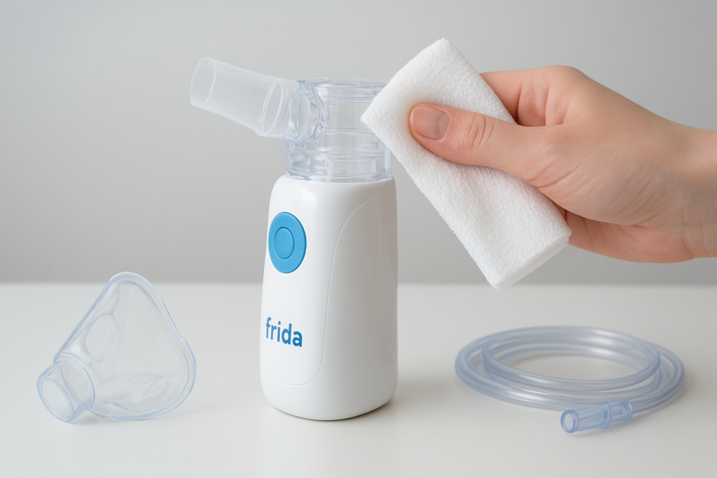 how to clean frida nebulizer